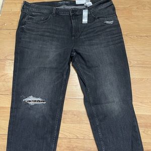 Chico’s Boyfriend Ankle Cut Size 3.5/US 18R Dark Blue with Leopard Weathering